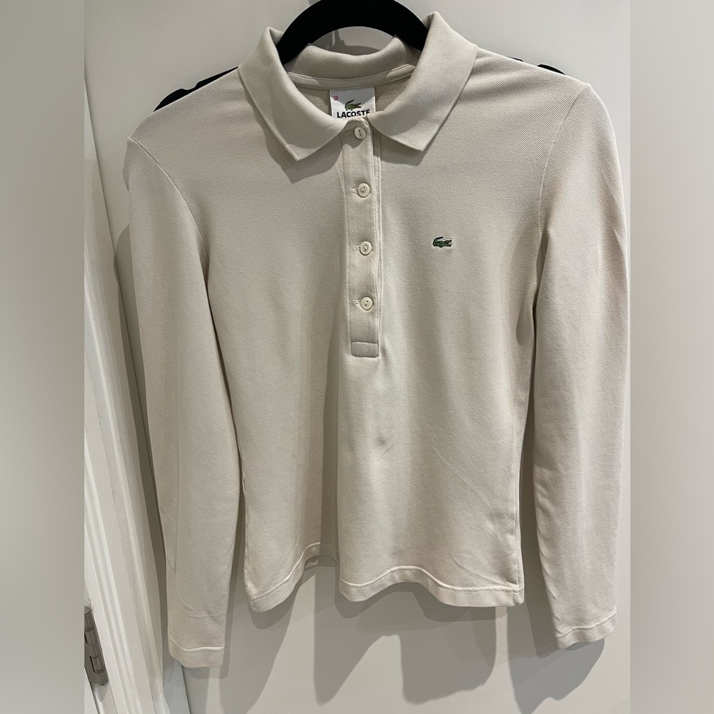 Lacoste Women Polo Shirt in Cream